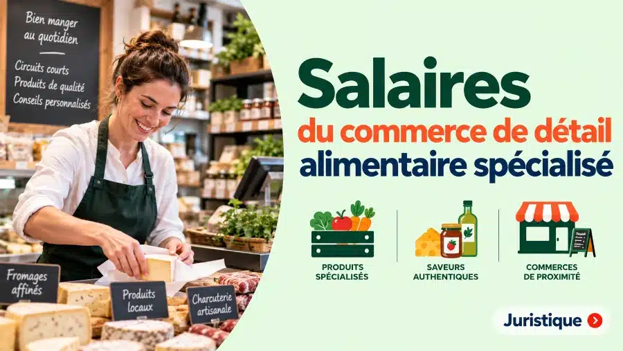 Rémunérations minimales du commerce de détail alimentaire spécialisé en 2026
