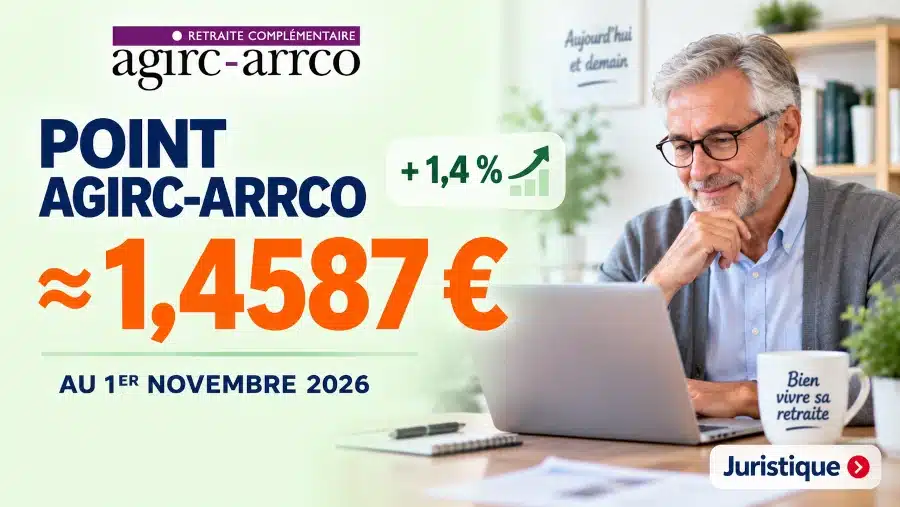 Nouvelle valeur du point Agirc-Arrco au 1er novembre 2026