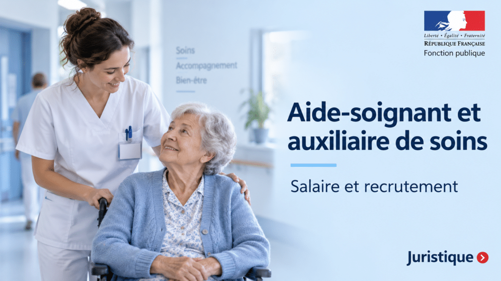 Aide-soignant et auxiliaire de soins dans la fonction publique, salaire, recrutement et offres d’emploi