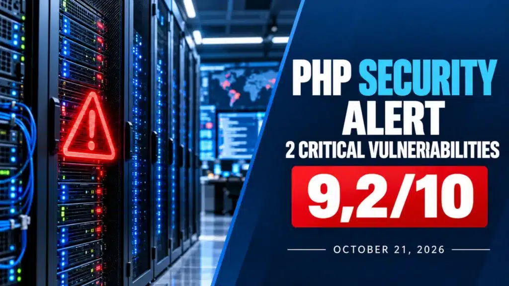 PHP cybersecurity alert: Two critical vulnerabilities rated 9.2 out of 10 threaten WordPress websites and web servers.